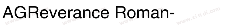 AGReverance Roman字体转换